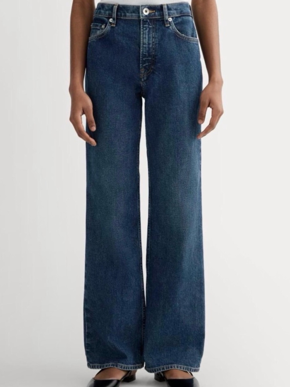 Everlane Jeans Women’s 31R Blue 90’s Forever High-Rise Wide-Leg LIKE NEW!